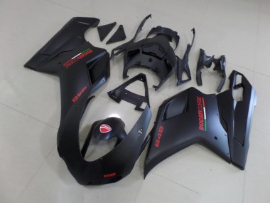 Buy 2007-2014 Matte Black Red Sticker Ducati 848 1098 1198 Bike Fairing UK