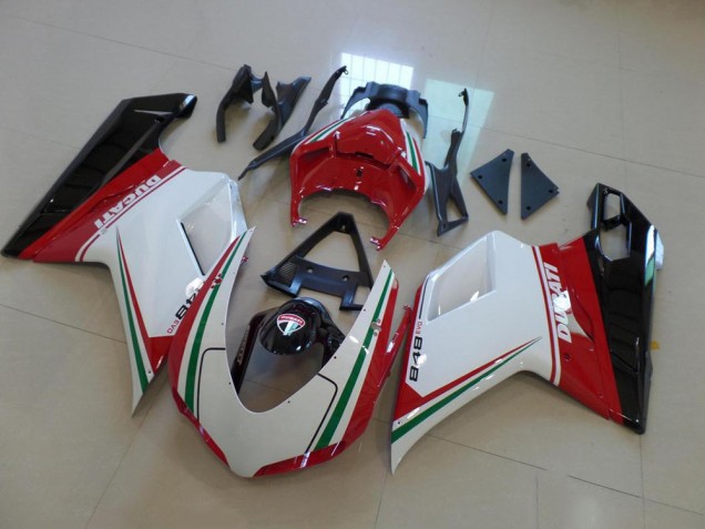 Buy 2007-2014 White Red Ducati 848 1098 1198 Bike Fairing Kit UK Buy 2007-2014 White Red Ducati 848 1098 1198 Bike Fairing Kit UK