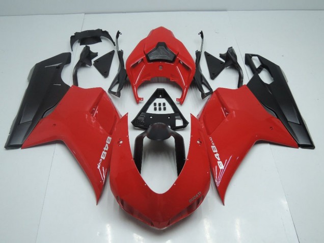 Buy 2007-2014 OEM Style Red with Matte Black Side Ducati 848 1098 1198 Motor Bike Fairings UK