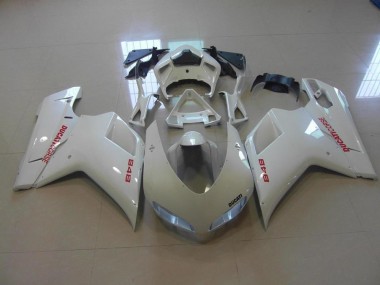 Buy 2007-2014 Pearl White Red Decals Ducati 848 1098 1198 Motor Fairings UK