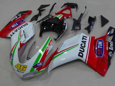 Buy 2007-2014 Red White Yellow 46 Ducati 848 1098 1198 Bike Fairings UK