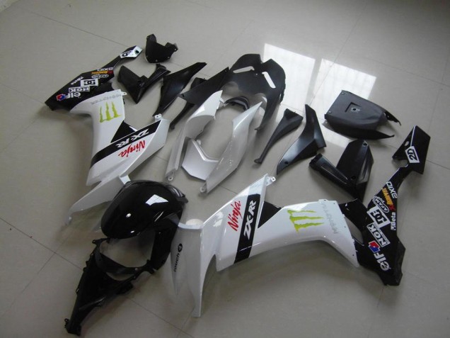 Buy 2008-2010 White Monster Kawasaki ZX10R Bike Fairings UK Buy 2008-2010 White Monster Kawasaki ZX10R Bike Fairings UK