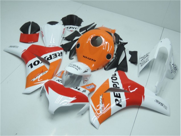 Buy 2008-2011 Orange White Red Repsol Honda CBR1000RR Motorcycle Fairing Kits UK