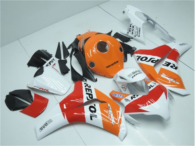 Buy 2008-2011 Orange White Red Repsol Honda CBR1000RR Motorcycle Fairing Kits UK