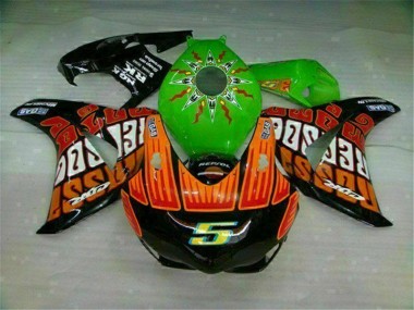 Buy 2008-2011 Green Orange Honda CBR1000RR Motorcycle Fairings Kits UK