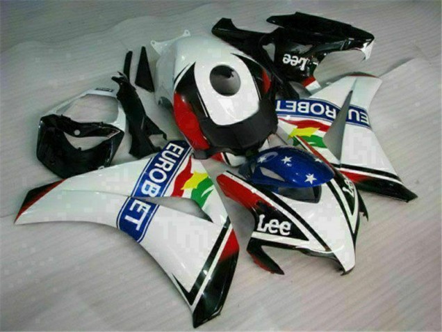 Buy 2008-2011 White Blue Red Eurobet Lee Honda CBR1000RR Motorcycle Fairing Kit UK Buy 2008-2011 White Blue Red Eurobet Lee Honda CBR1000RR Motorcycle Fairing Kit UK