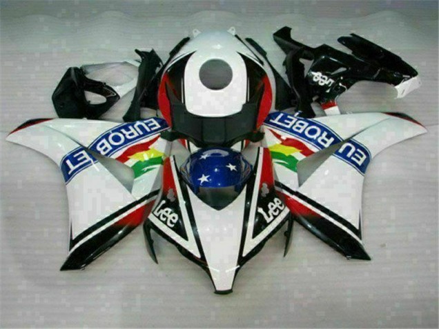 Buy 2008-2011 White Blue Red Eurobet Lee Honda CBR1000RR Motorcycle Fairing Kit UK Buy 2008-2011 White Blue Red Eurobet Lee Honda CBR1000RR Motorcycle Fairing Kit UK