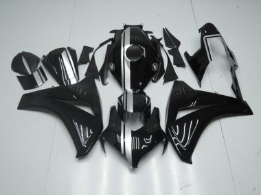 Buy 2008-2011 Glossy Black with Silver Stripe Honda CBR1000RR Motorcycle Fairing Kit UK