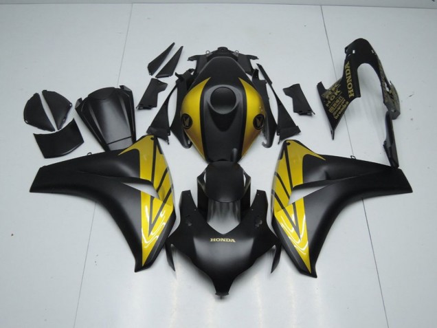 Buy 2008-2011 Matte Black and Gold Honda CBR1000RR Bike Fairings UK