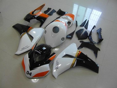 Buy 2008-2011 White and Black and Orange Race Honda CBR1000RR Motorcycle Fairing UK