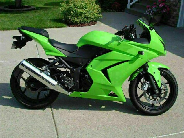 Buy 2008-2012 Green Kawasaki EX250 Motorcycle Fairings Kits UK Buy 2008-2012 Green Kawasaki EX250 Motorcycle Fairings Kits UK