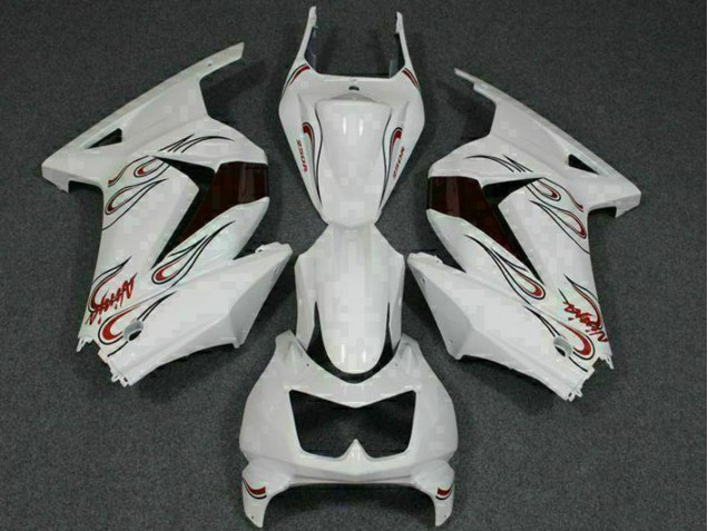Buy 2008-2012 White Red Kawasaki EX250 Motorcylce Fairings UK Buy 2008-2012 White Red Kawasaki EX250 Motorcylce Fairings UK