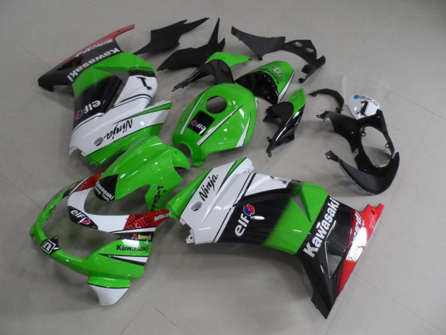 Buy 2008-2012 Green White Black Kawasaki ZX250R Motor Fairings UK Buy 2008-2012 Green White Black Kawasaki ZX250R Motor Fairings UK
