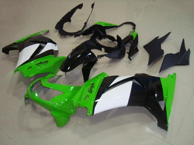 Buy 2008-2012 Green White Black Kawasaki ZX250R Replacement Motorcycle Fairings UK