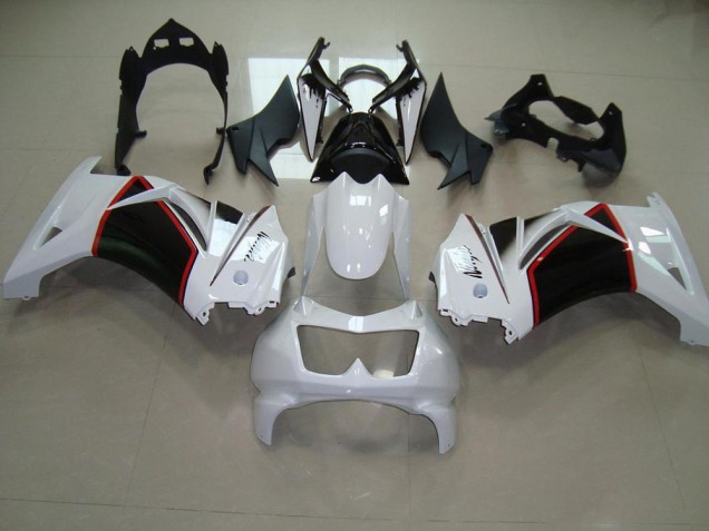 Buy 2008-2012 Pearl White Black Kawasaki ZX250R Motorcyle Fairings UK Buy 2008-2012 Pearl White Black Kawasaki ZX250R Motorcyle Fairings UK