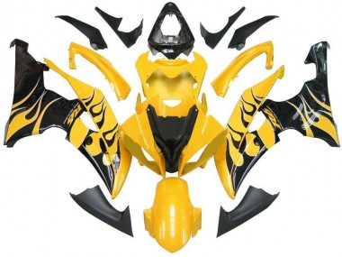 Buy 2008-2016 Yellow Black Flame R6 Yamaha YZF R6 Replacement Motorcycle Fairings UK