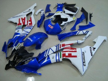 Buy 2008-2016 Blue White Red Fiat Yamaha YZF R6 Moto Fairings UK