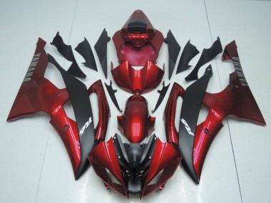Buy 2008-2016 Candy Red and Black Yamaha YZF R6 Bike Fairings UK