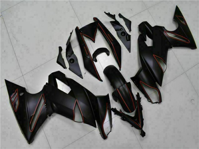 Buy 2009-2011 Black Red Kawasaki EX650 Motorbike Fairing UK