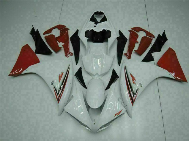Buy 2009-2011 White Red Yamaha YZF R1 Bike Fairing Kit UK