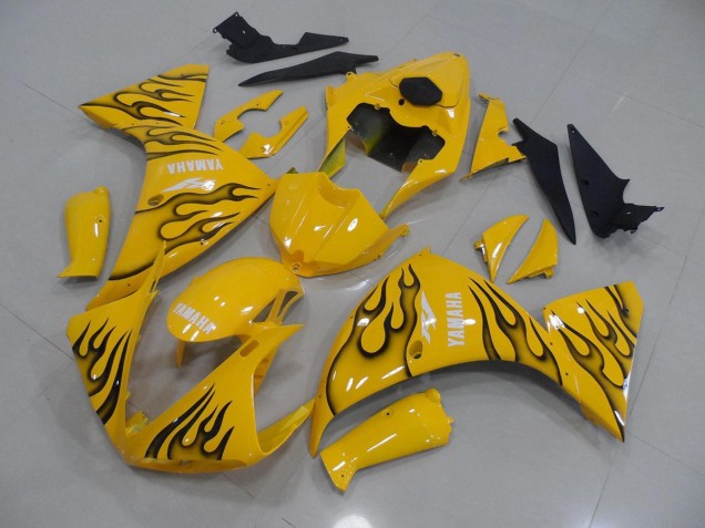 Buy 2009-2011 Yellow Black Flame Yamaha YZF R1 Motorcycle Fairings UK Buy 2009-2011 Yellow Black Flame Yamaha YZF R1 Motorcycle Fairings UK