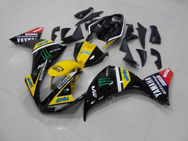 Buy 2009-2011 Yellow Black Monster Yamaha YZF R1 Motorcycle Fairing UK