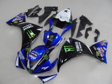 Buy 2009-2011 Blue Black Monster Yamaha YZF R1 Bike Fairings UK