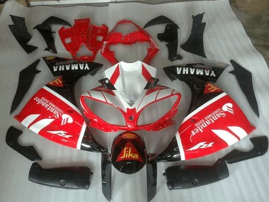 Buy 2009-2011 Red White and Black Graphic Yamaha YZF R1 Motorbike Fairing UK