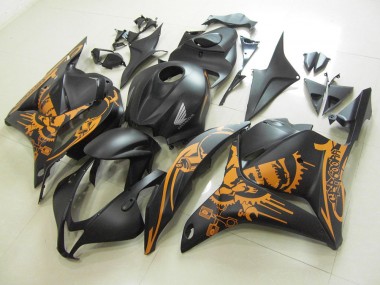 Buy 2009-2012 Matte Black Orange Sticker Honda CBR600RR Motorcycle Fairings UK