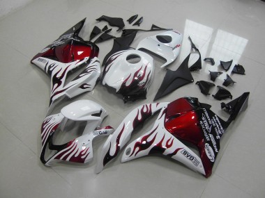 Buy 2009-2012 Red Black Flame Honda CBR600RR Motor Bike Fairings UK