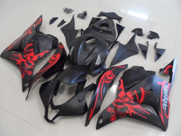 Buy 2009-2012 Matte Black with Red Skull Honda CBR600RR Motorcycle Fairings Kits UK Buy 2009-2012 Matte Black with Red Skull Honda CBR600RR Motorcycle Fairings Kits UK