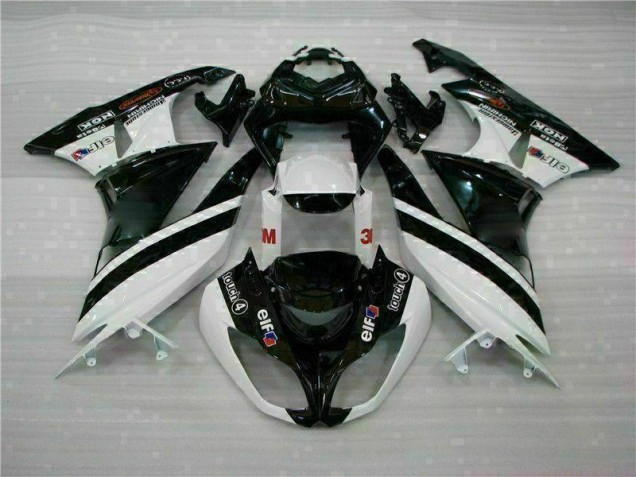 Buy 2009-2012 Black White 3M Touch4 Kawasaki ZX6R Bike Fairings UK Buy 2009-2012 Black White 3M Touch4 Kawasaki ZX6R Bike Fairings UK