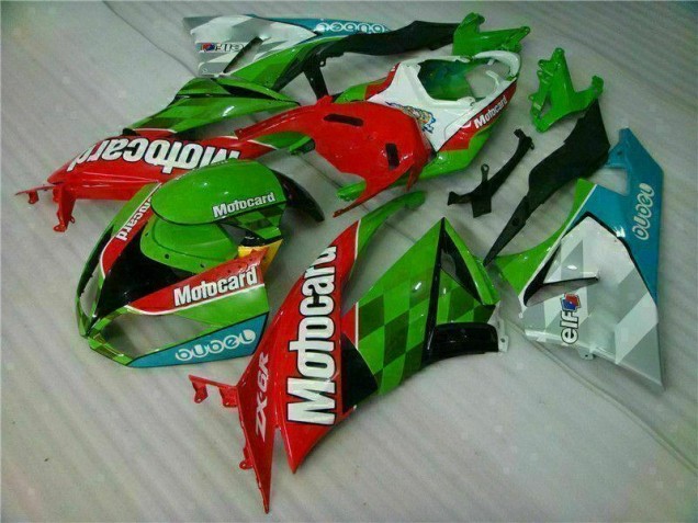 Buy 2009-2012 Red Green Motocard Kawasaki ZX6R Replacement Motorcycle Fairings UK Buy 2009-2012 Red Green Motocard Kawasaki ZX6R Replacement Motorcycle Fairings UK