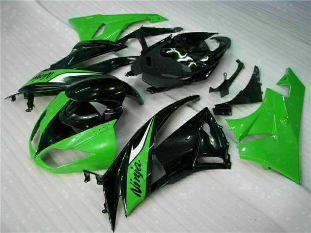 Buy 2009-2012 Black Green Kawasaki ZX6R Bike Fairing Kit UK Buy 2009-2012 Black Green Kawasaki ZX6R Bike Fairing Kit UK