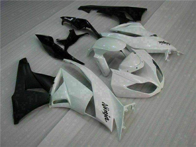 Buy 2009-2012 White Black Kawasaki ZX6R Motorcycle Fairings Kits UK Buy 2009-2012 White Black Kawasaki ZX6R Motorcycle Fairings Kits UK