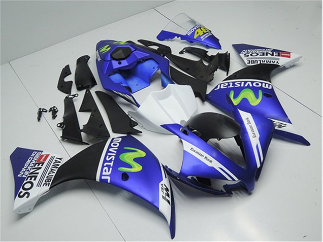 Buy 2012-2014 Blue White Black Yamaha YZF R1 Motorcycle Replacement Fairings UK