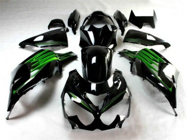 Buy 2012-2021 Black Green Kawasaki ZX14R ZZR1400 Motorcylce Fairings UK