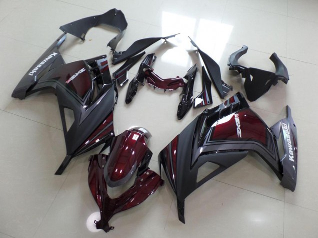 Buy 2013-2016 Dark Red and Grey Kawasaki ZX300R Motorcycle Fairings UK Buy 2013-2016 Dark Red and Grey Kawasaki ZX300R Motorcycle Fairings UK
