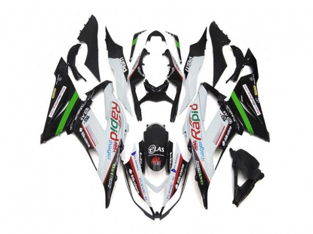 Buy 2013-2018 White Black Kawasaki ZX6R Replacement Motorcycle Fairings UK Buy 2013-2018 White Black Kawasaki ZX6R Replacement Motorcycle Fairings UK