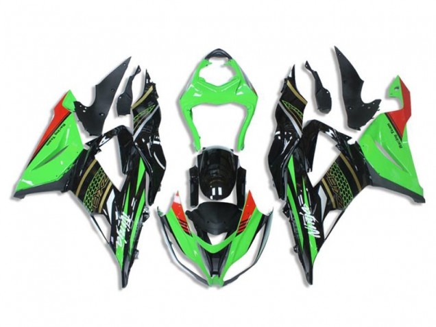 Buy 2013-2018 Green Black Kawasaki ZX6R Bike Fairing Kit UK Buy 2013-2018 Green Black Kawasaki ZX6R Bike Fairing Kit UK