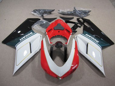 Buy 2007-2014 White Red Ducati 1098 848 Motorcylce Fairings UK