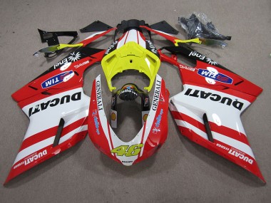 Buy 2007-2014 Red White Generali 46 Ducati 1098 848 Motorcycle Fairings UK