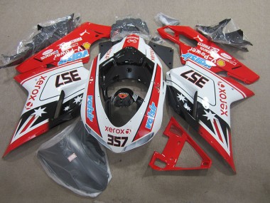 Buy 2007-2014 Red White Xerox 357 Ducati 1098 Moto Fairings UK