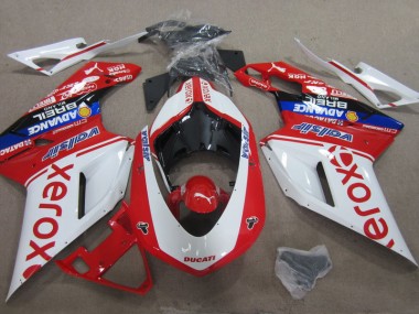 Buy 2007-2014 White Red Xerox Ducati 1098 Motorcycle Replacement Fairings UK