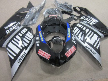 Buy 2007-2014 Black White Advance Alice Ducati 1098 Replacement Fairings UK