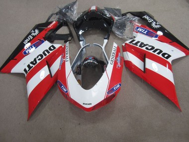 Buy 2007-2014 Red White Generali Tim Ducati 1098 Motorcycle Fairings Kit UK