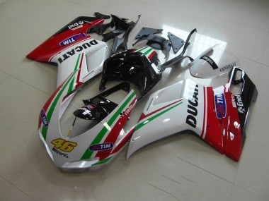 Buy 2007-2014 White Red 46 Ducati 1098 Motorbike Fairing UK