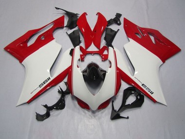 Buy 2011-2014 White Red Ducati 1199 Bike Fairings UK