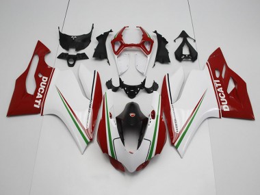 Buy 2011-2014 White Red Ducati 1199 Motor Bike Fairings UK