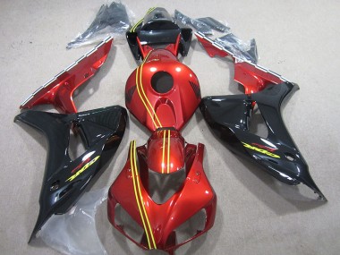 Buy 2006-2007 Black Red Yellow Honda CBR1000RR Motorcycle Fairing Kit UK